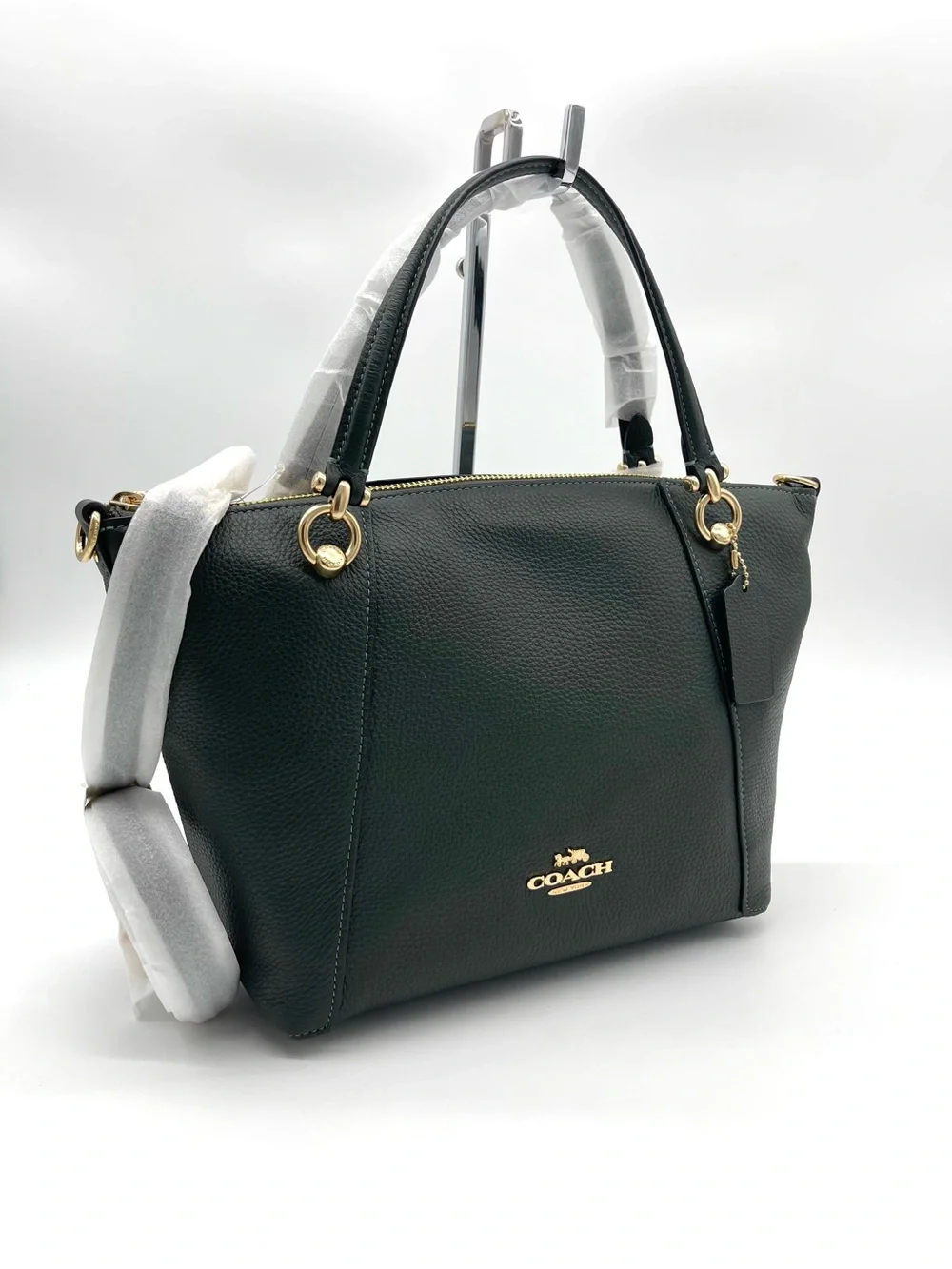 Coach Kacey Satchel Crossbody Bag Green color
